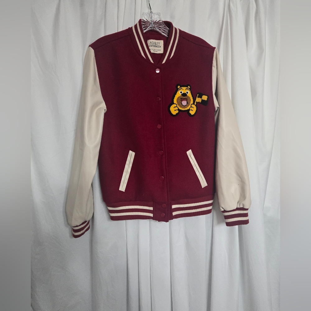 Ashley By 26 International Red/White Preppy Varsity Jacket "New York" Size M - Picture 2 of 7